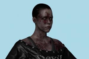 RE January Resident-Evil, RE, resident, evil, zombie, female, girl, woman, people, xna, characters, rigged